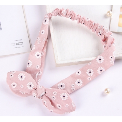 C-hb138 factory direct wholesale fabric flower forehead hair band cute hair ties